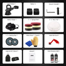SPTA 18 V 5-Zoll-Akku-Autopolierer Dual Action 15 mm Orbit Poliermaschine mit variabler Geschwindigkeit und 4000-mAh-Akku zum Polieren