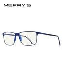 MERRYS DESIGN Männer Anti Blue Ray Light Blocking Brille UV400 Brille für Computer Titanlegierung Brille S2170FLG