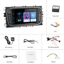 Podofo 4G HIFI Android 10 2 Din Autoradio Multimedia Video Player für Ford Focus S-Max Mondeo 9 Galaxy C-Max Navigation GPS 2din
