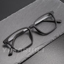 YIMARUILI Ultraleichte, quadratische, reine Titan-Myopie-Brille für Damen, blaues Licht, das optisches Brillengestell für Herren blockiert, 9822