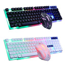 USB-Kabel-Gaming-Tastatur-Maus-Set PC-Regenbogenfarbene LED-beleuchtete hintergrundbeleuchtete Gamer-Gaming-Maus und -Tastatur-Kit Home Office