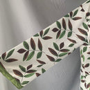 Siskakia Mittlerer Osten Frauen Langes Kleid Band V-Ausschnitt Volle Ärmel Blätter Drucken Maxikleider Türkei Arabisch Dubai Muslimische Kleidung