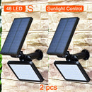 Solarenergie-Lampe 48 LED-Solarstraßenlaterne für Garten-Wand-Yard-LED-Sicherheitsbeleuchtung im Freien Einstellbarer Beleuchtungswinkel 280lm
