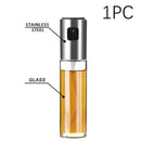 Kitchen Baking Oil Spray Vinegar Bottle Stainless Steel Nozzle Glass Oil Bottle BBQ Water Gravy Boats Grill Sprayer Cooking Tool