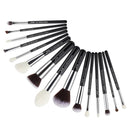 Jessup Make-up-Pinsel-Set Foundation Buffer Shader Brush 15pcs Black/Rose Gold Natural-Synthetic Hair Kисти для Mакияжа