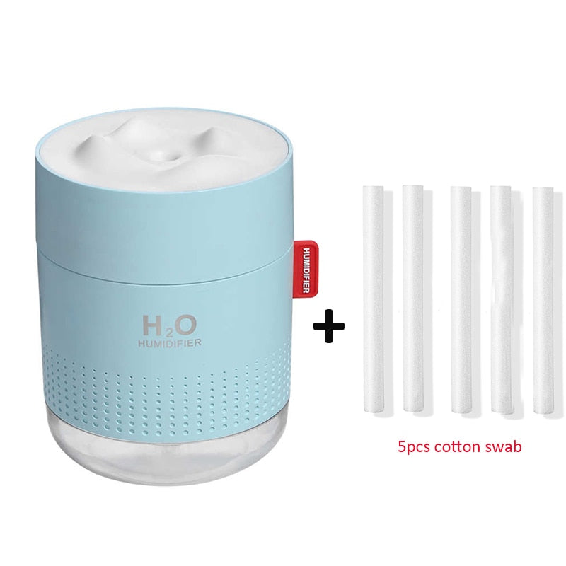 Humidificador de montaña de nieve blanca, 500ML, difusor ultrasónico de aire con USB, Humidificador de aromaterapia con luz relajante, difusor para el hogar