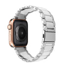 Harz Edelstahlarmband Armband für Apple Watch 5 Band 44mm iwatch 42mm Serie 5 4 3 2 Handgelenk Zubehör Schleife 40m Armband
