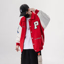 2020 College Style Hot Single Breasted Spliced Letter Brand Clothing Bomber Jacket Men Loose Baseball Uniform Female Winter Coat