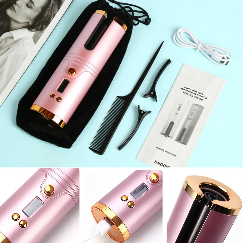 Hair Curler Wireless Automatic Curling Iron Electric Iron Set Adjustable Temperature Modeling Tool Rotation Wave Styer Household