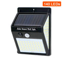 3seitige 140LED PIR Bewegungssensor Sonnenlichtkontrolle Solarenergie Straßenlaterne Yard Path Home Garden Solar Power Induktionswandleuchte
