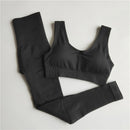 2-teiliges Set für Frauen, nahtlos, Yoga-Set, Fitness-Kleidung, hohe Taille, Leggings + Sport-BH, Fitnessstudio, Trainingskleidung, Frau, Jogging, Sportbekleidung
