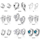 XIYANIKE Silberne Farbe Verhindert Allergien Kleine Ohrstecker für Frauen Hochzeitspaar Trendy Geometrischer Handgemachter Paety Schmuck