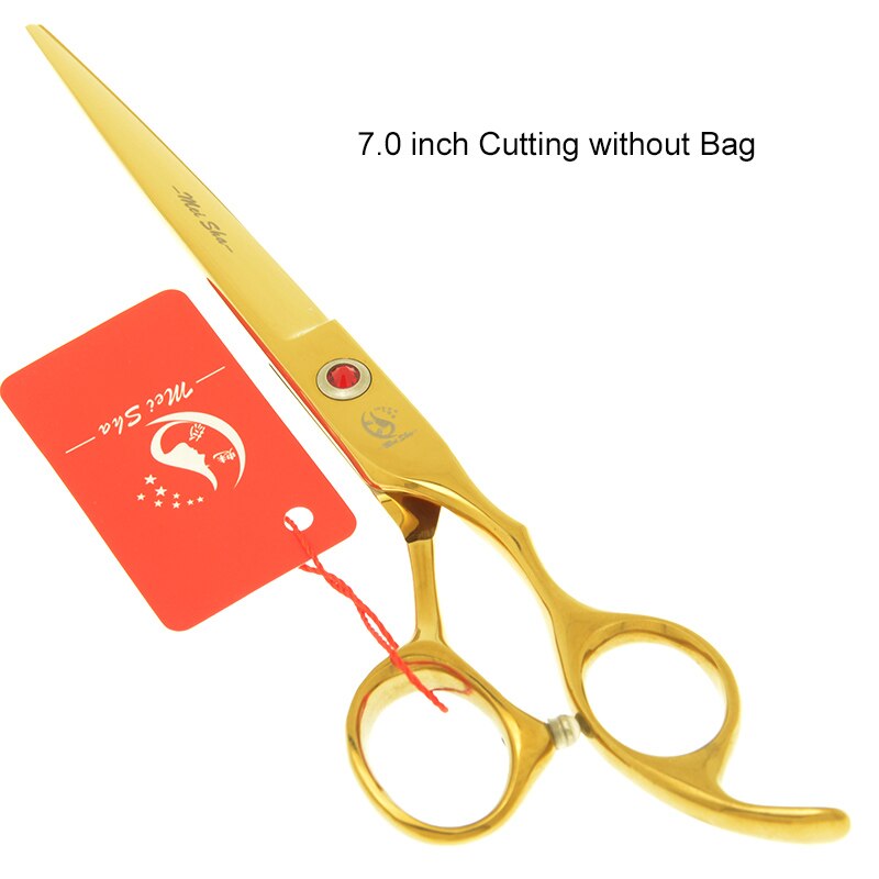 7.0 Inch Big Professional Hairdressing Cutting Scissors 6.5 Inch Thinning Shears Salon Barbers JP440C Blue Hair Tesouras A0132A