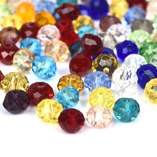 STENYA 4*3mm Crystal Czech Beads Rondelle Shape Mix Color Jewelry Findings Lariat Earrings Bracelet Necklace Accessories Decor