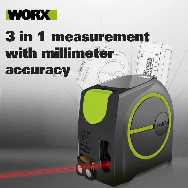 Worx Laser-Entfernungsmesser WE085 40M-Entfernungsmesser Elektronisches Roulette-Laser-Digitalmaß Trena Metro Laserband-Entfernungsmesser