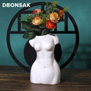 Keramik Körper Abstrakte Kunst Blumenvase Nude Männlich Weiblich Skulptur Blumenvase Hobby Mann Frau Vase Pflanzmaschine Wohnkultur