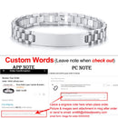 Vnox My Dad HERO Bracelets Personalized Quotes Men Bracelet Qualified Stainless Steel ID Bangle Father&