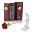 Geschenke für Frauen 24 Karat Gold getauchte Rose mit Ständer Ewige Blumen für immer Liebe in Box Freundin Hochzeit Weihnachtsgeschenke für Sie