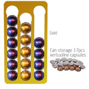 Kaffeepadhalter aus Metall, verspiegelter Aluminiumständer, Kaffeekapsel-Aufbewahrungsständer, Nespresso-Kaffeekapselständer für Nespresso