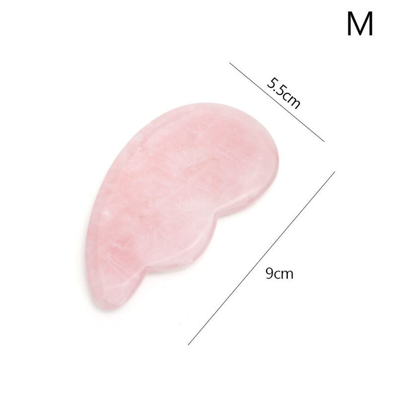 Natural Rose Quartz Jade Gua sha Stone Board Massage Gua Sha Scrapers Board Plate Jade Face Massage Tool For Face Neck Back Body