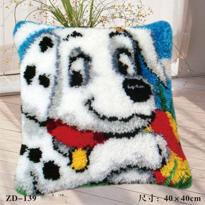 Animal serie exquisita lana gruesa punto de cruz alfombra bordado 3D segmento bordado almohada DIY Material hecho a mano paquete