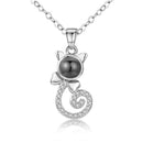 Benutzerdefinierte Paare Foto Anhänger Halsketten 100 Sprachen Ich liebe dich Halskette Projektion Erinnerung Liebhaber Schmuck