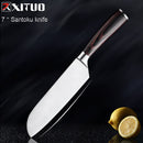 XITUO Küchenmesser Kochmesser 1-5 STÜCKE Japanisches High Carbon Edelstahl Hackmesser Gemüse Santoku Messer Utility Slicing Tool