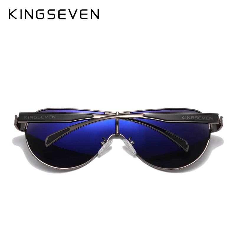 KINGSEVEN Neue übergroße Sonnenbrille Männer und Frauen polarisierte Spiegelglasbrille UV-Schutz Herrenbrille Edelstahl N7762