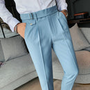Pantalon Homme Britischer Stil Business Formelle Kleidung Anzughose Herrenbekleidung Solide Slim Fit Lässige Büro Gerade Hose 5 Farben