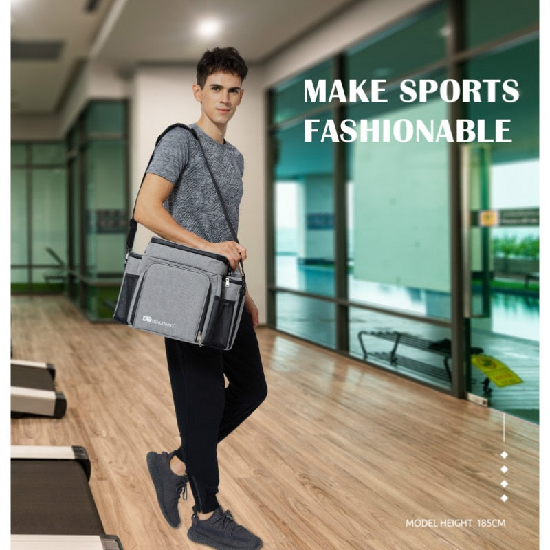 DENUONISS Neuestes Design Fitness Lunch Bag Erwachsene Männer/Frauen Isolierte Tasche Tragbare Schulter Picknick Thermische Obsttasche Für Die Arbeit