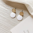 Pendientes de mujer temperamento geométrico Irregular de restauración de formas antiguas pendientes redondos pendientes de Metal al por mayor 002