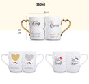 2er Set China Keramik Paar Tasse Liebhaber Kuss Becher Valentinstag Hochzeit Geburtstagsgeschenk In Geschenkbox Milch Kaffeetassen