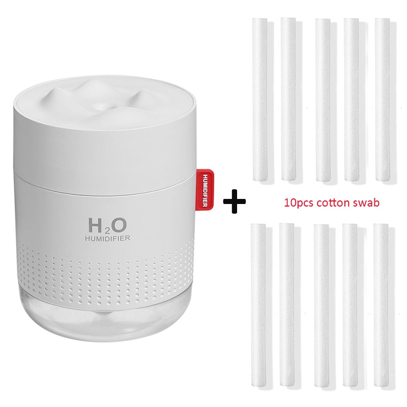 White Snow Mountain Luftbefeuchter 500ML Ultraschall USB Aroma Air Diffusor Beruhigendes Licht Aromatherapie Humidificador Home Diffusor