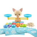 Montessori-Match-Match-Spielbrett-Spielzeug-Affe-Welpen-Balance-Skala-Zahl-Balance-Spiele Baby-Lernspielzeug-Tier-Action-Figuren