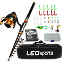 1,8-3,6 m Carbon-Teleskop-Angelruten-Combo-Spinnrolle Angelset Short Travel Stick Karpfen Bass Hecht Feederrute Komplettset