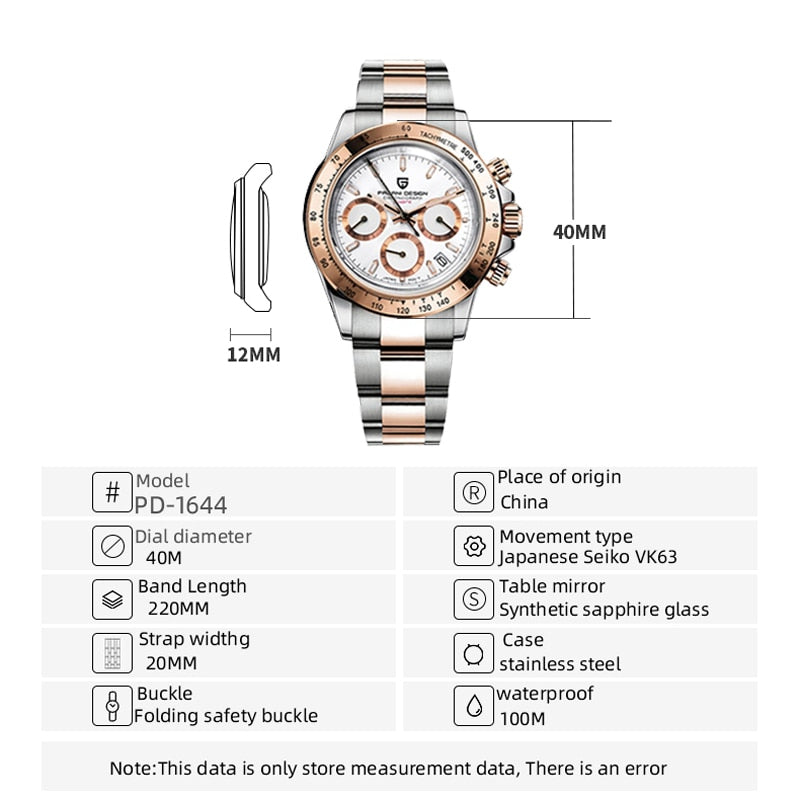 2020 New PAGANI DESIGN Brand Luxury Watches For Men Quartz Wristwatch Men Chronograph Automatic Watch Date Men Relogio Masculino