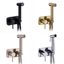 Messing-WC-Bidet-Spray Hand-Bidets Windel-Set heiß kalt schwarz Badezimmer-Duschset Shattaf Sprayer Jet Douche Kit tragbar