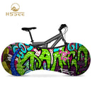 HSSEE graffiti series cubierta de polvo interior de bicicleta elástica cubierta de neumático de bicicleta de tela elástica 700c 26 "-28" accesorios de bicicleta de carretera