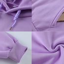 Harajuku Strawberry Embroidery Lavendel Pink Sweatshirt Herbst Winter Frauen Kawaii lose lange Ärmel Tops übergroße Hoodies XXL