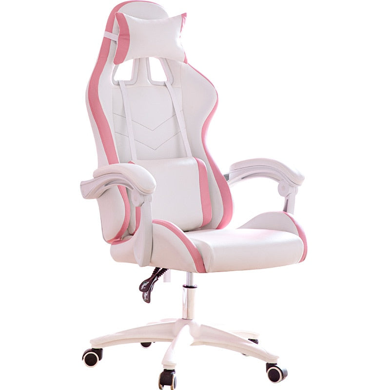 Office Chair WCG Computer Gaming Chair Reclining Armchair with Footrest Internet Cafe Gamer Chair Office Furniture Pink Chair