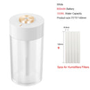 Tragbarer Luftbefeuchter Wireless 2000mAh USB wiederaufladbare elektrische Luftbefeuchter Diffusor Cool Mist Maker Nachtlampe für Zuhause