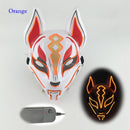 Anime Expro Decor Japanische Fuchsmaske Neon Led Licht Cosplay Maske Halloween Party Rave Led Maske Tanz DJ Zahltag Kostüm Requisiten