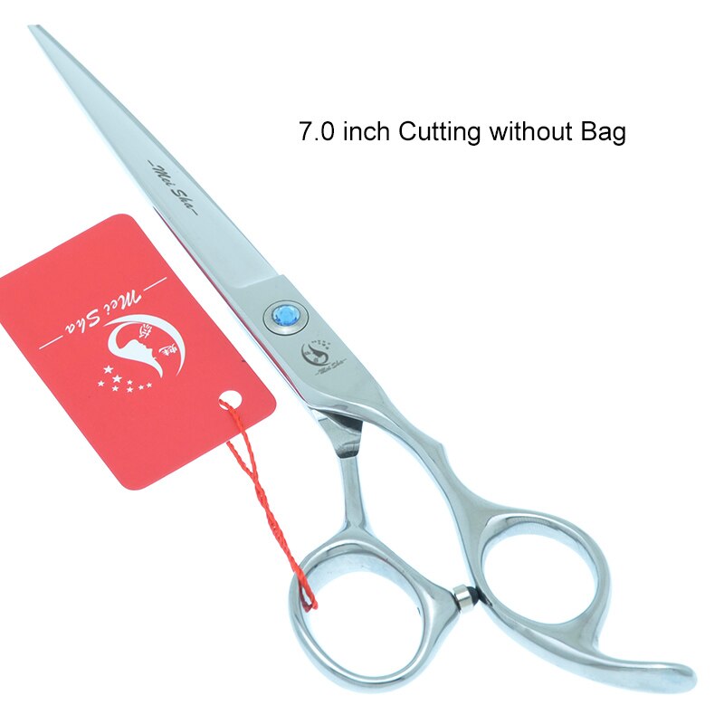 7.0 Inch Big Professional Hairdressing Cutting Scissors 6.5 Inch Thinning Shears Salon Barbers JP440C Blue Hair Tesouras A0132A