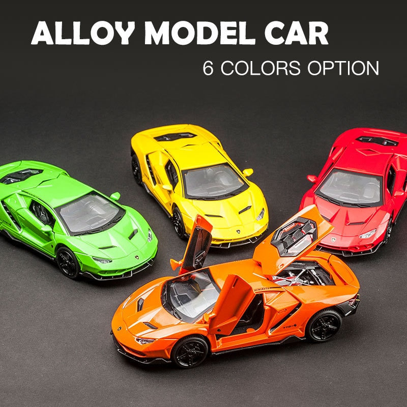 LP770 LP750 1:32 Lambos Car Alloy Sports Car Model Diecast Sound Super Racing Lifting Tail Hot Car Wheel For Children Gifts