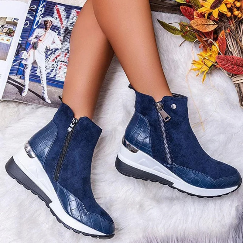 2020 Winter Snow Boots Women Winter Shoes Zip Warm Plush for Cold Winter Fashion Women&