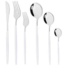 36Pcs/Set Red Gold Cutlery Set Stainless Steel Dinnerware Set Knife Fork Coffee Spoon Tableware Set Kitchen Dinner Tableware Set