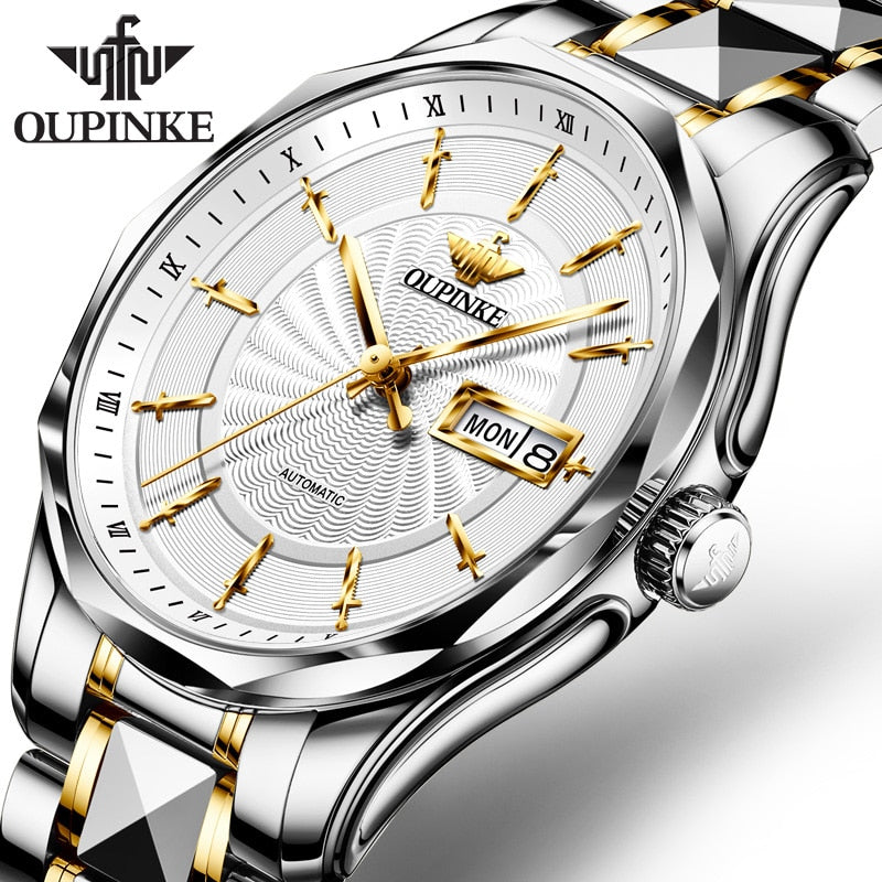 OUPINKE 41MM Neue Herrenuhr Top-Marke Automatische Luxusarmbanduhren Für Herren Wasserdichte Herren Mechanische Uhren Relogio Masculino