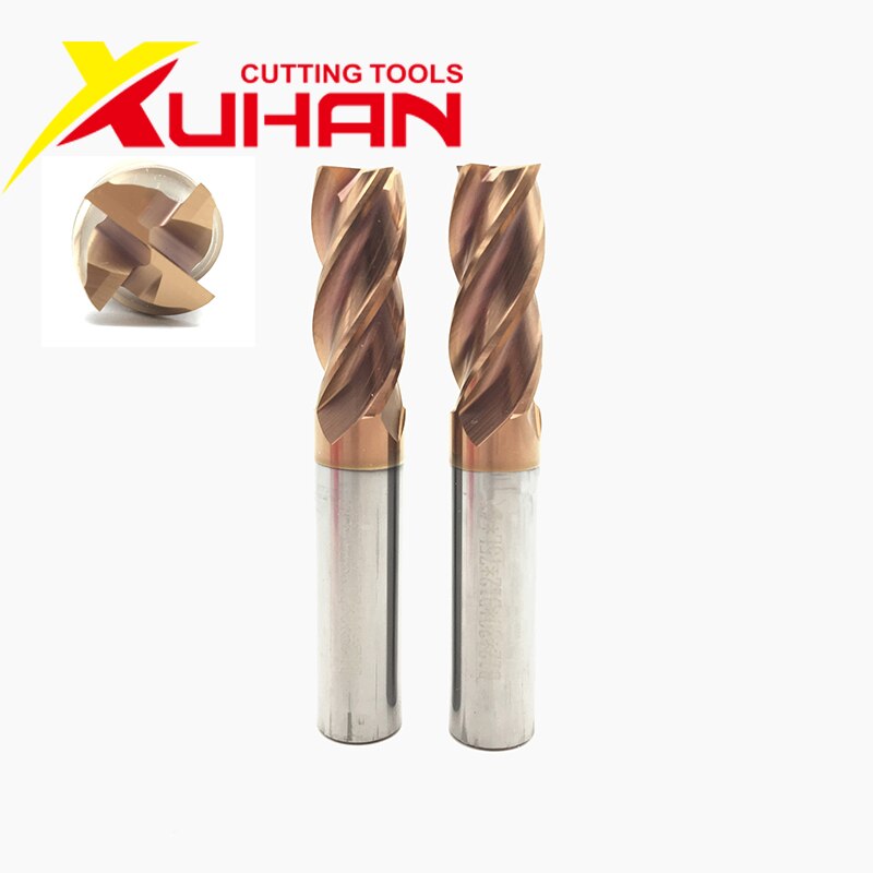 HRC55 Carbide End Mill 1 2 4 5 6 8 10 12mm 4Flutes Milling Cutter Alloy Coating Tungsten Steel Cutting Tool CNC maching Endmills