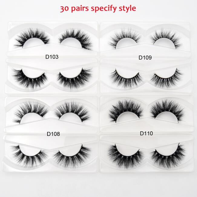 30 pairs/pack Visofree Lashes 3D Mink Eyelashes Full Strip Lashes Handmade Premium Mink Hair Multi-use False Eyelashes Makeup