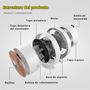 FUSIYU Mini-Heizung, Low-Power-Elektroheizkörper, Energieeinsparung, Überhitzungsschutz und Anti-Roll-System, Mini-Büro- und Kinderheizung, Weiß, 800W